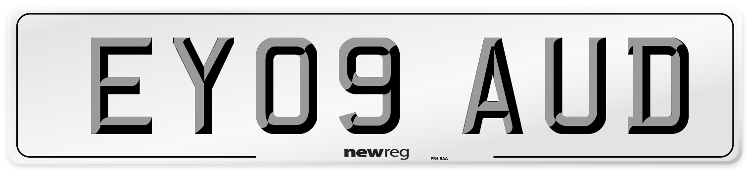 EY09 AUD Number Plate from New Reg